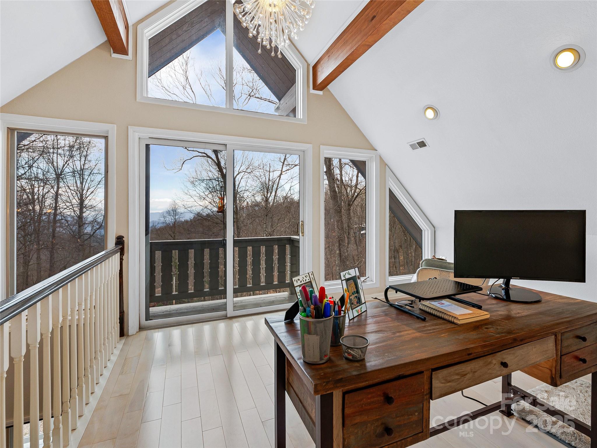 21 Brandywine Road Waynesville, NC 28786 - Photo 23 of 48 a view of a workspace with furniture and a window