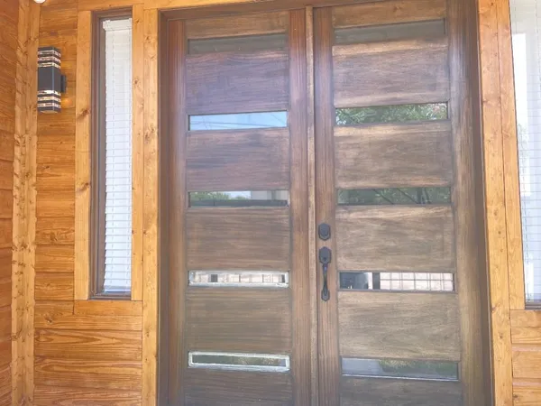 a view of front door