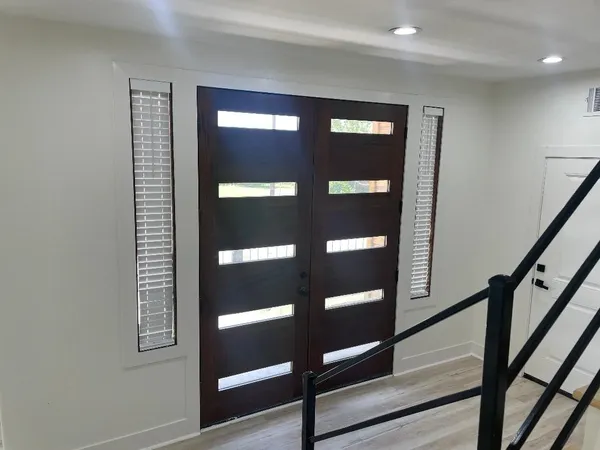 a view of elevator with stairs