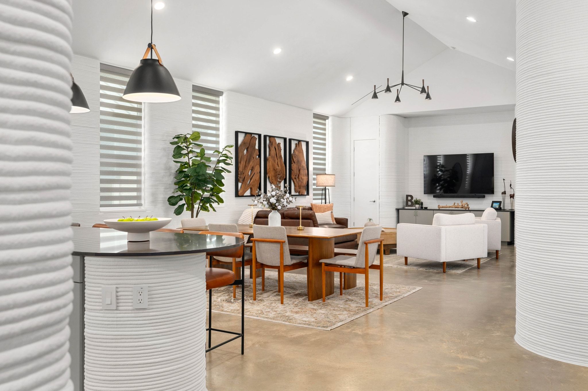 221 Lone Ranger Trail Georgetown, TX 78628 - Photo 5 of 35 a kitchen with a table chairs stove and microwave