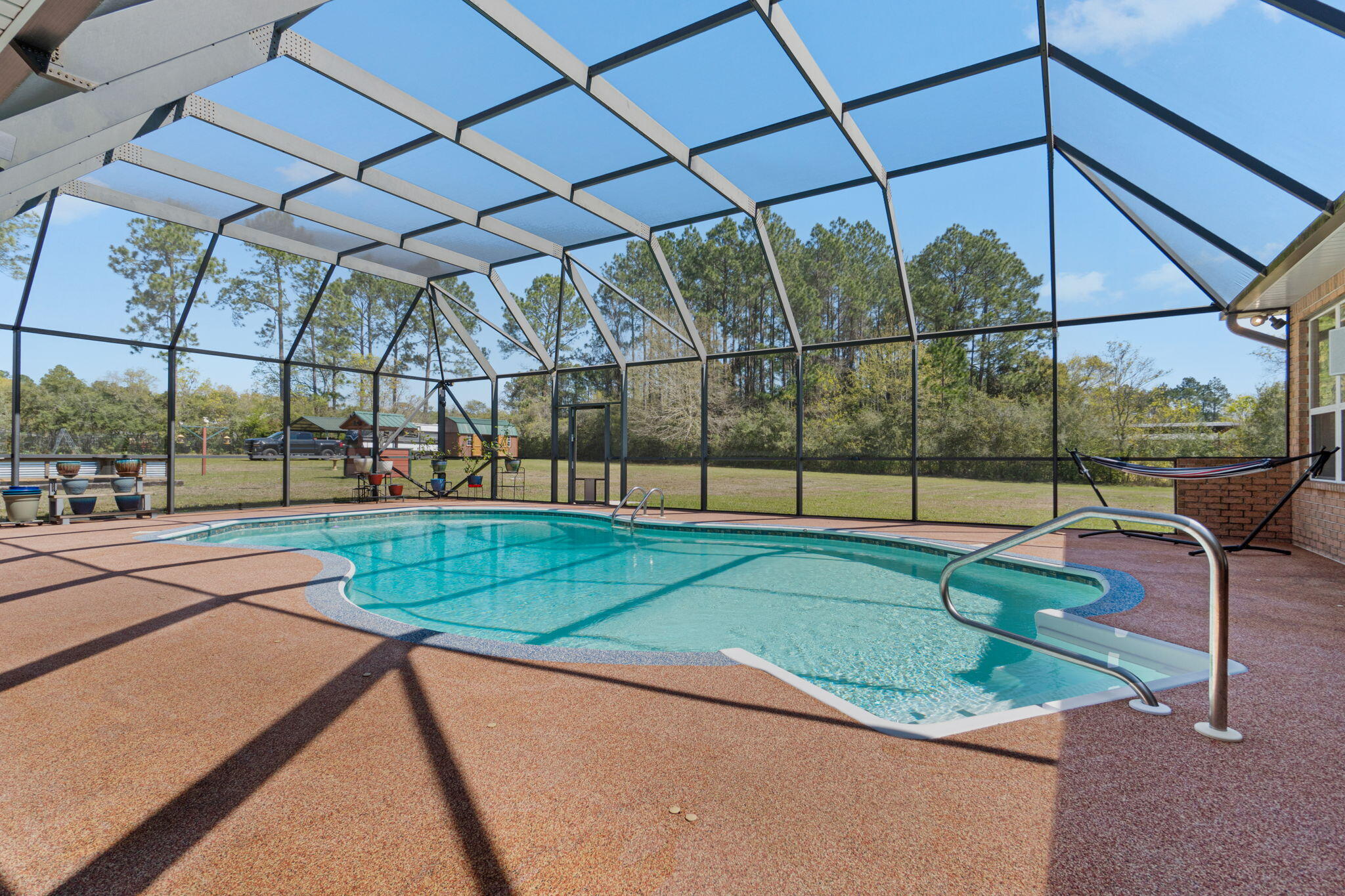 Soft rock pool decking