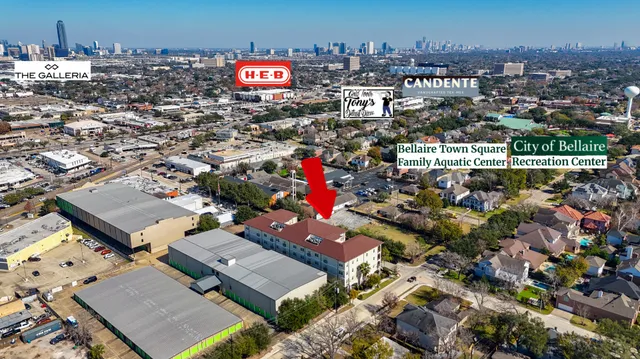 an aerial view of a city