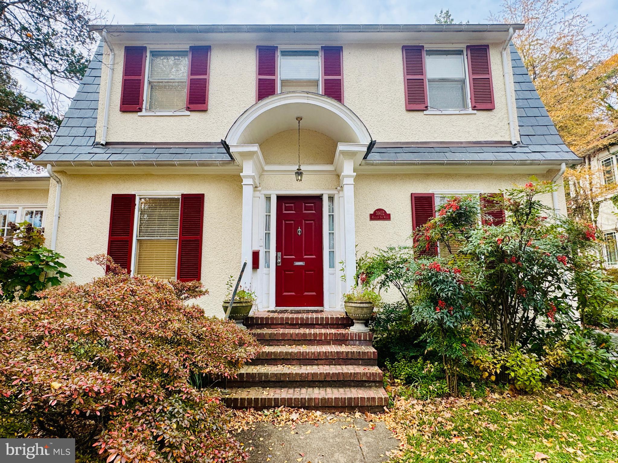 a front view of a house
