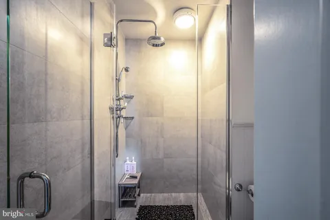 a view of a balcony with an outdoor space