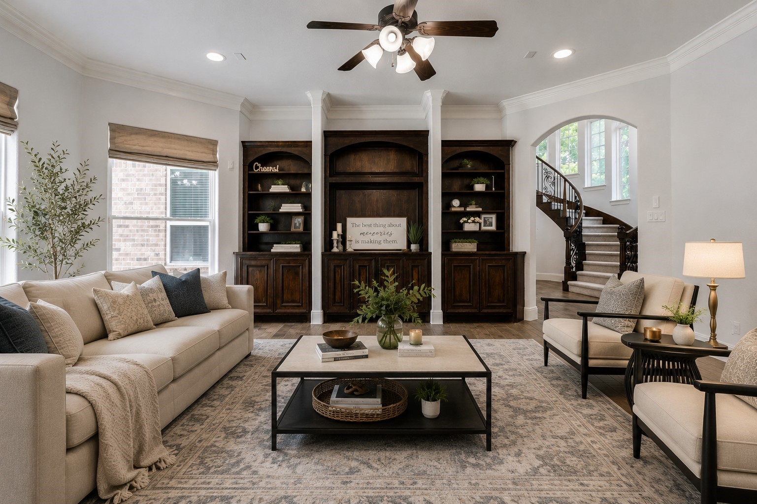 5327 Whitmore Fulshear, TX 77441 - Photo 9 of 50 The open-concept design creates an inviting atmosphere where family and guests can gather with ease while enjoying expansive sightlines throughout the main living areas. *This photo is virtually staged.