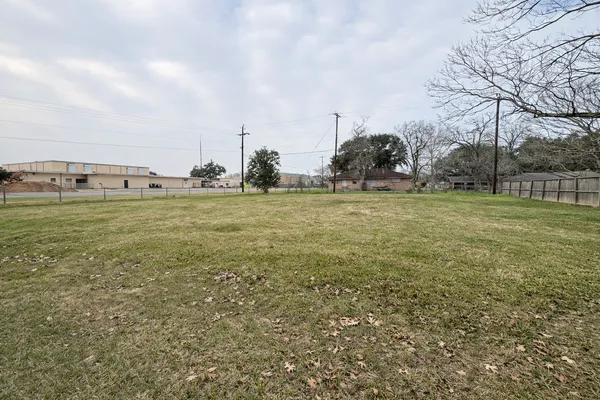 a big yard with lots of tress in it