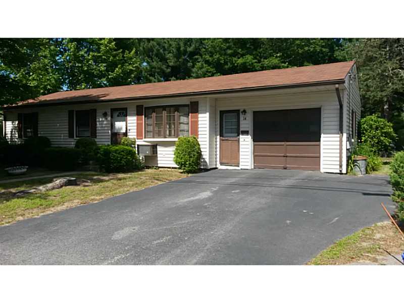 Exterior Front. SOLID 3 BED 1 FULL BATH RANCH, SCREENED PORCH, ATTACHED GARAGE, CORNER LOT, SEPTIC, GAS HEAT, CONNECTED WATER, NICE NEIGHBORHOOD!