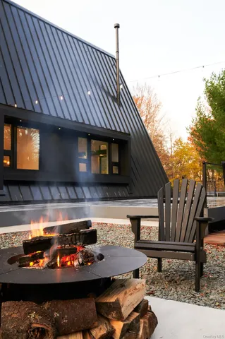 a view of outdoor space with seating