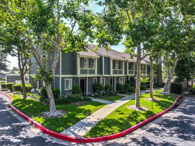 a view of a backyard with a garden