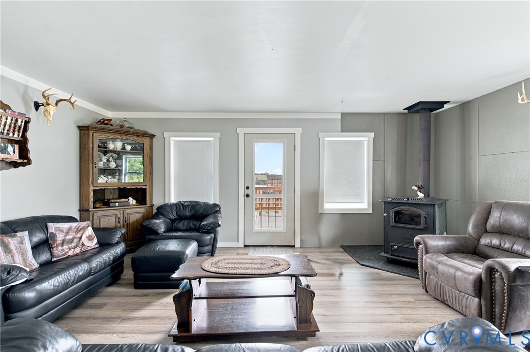 1451 Dixie Hill Road Dillwyn, VA 23936 - Photo 10 of 51 Living area featuring wood-finish flooring, a buil