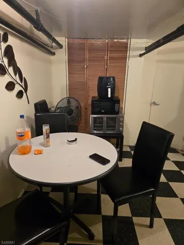 a dining table with chairs and table