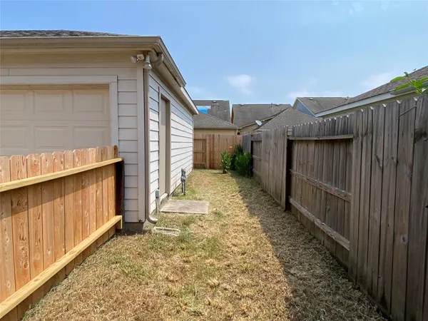 a backyard of a house