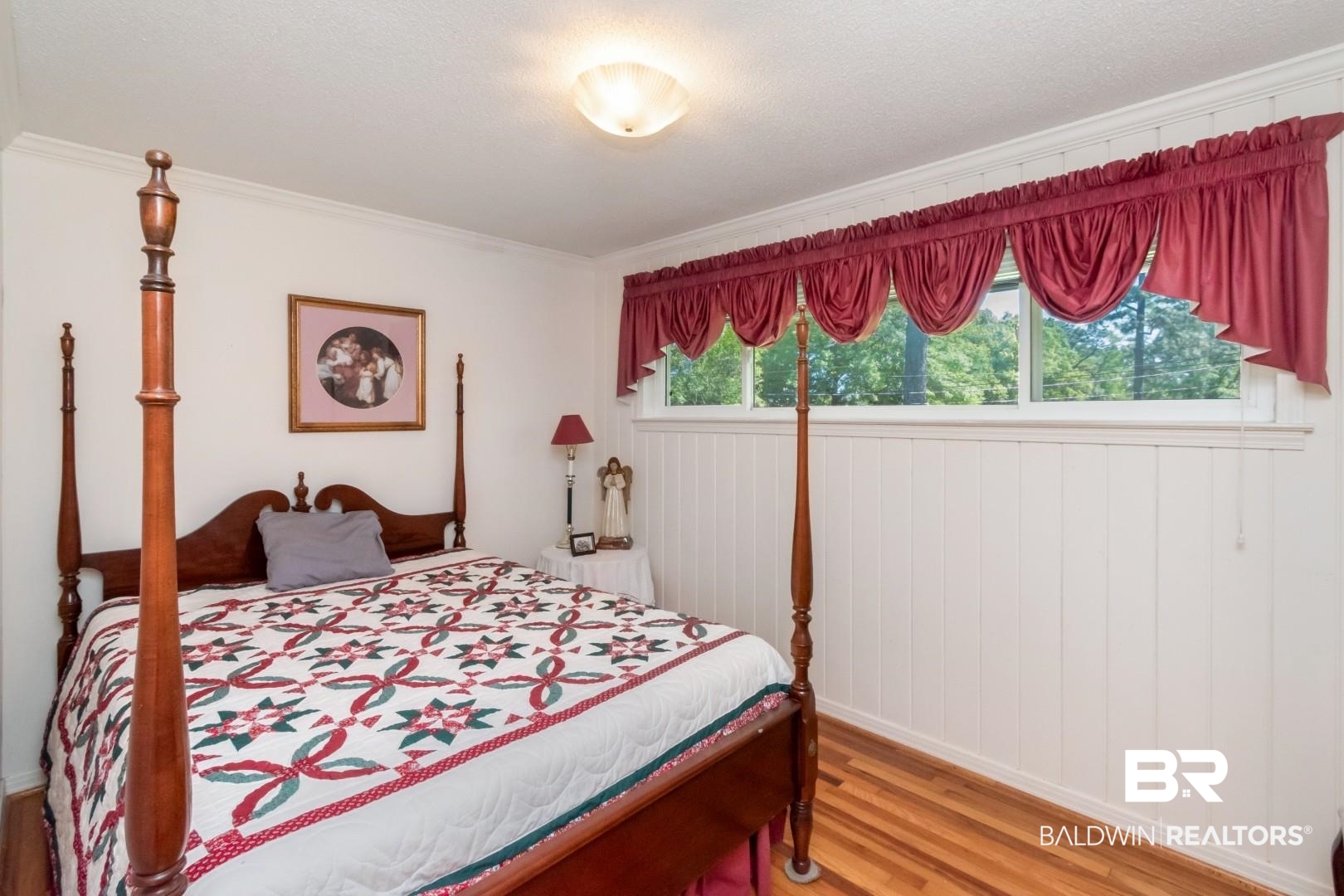 6300 Woodcrest Drive Mobile, AL 36608 - Photo 15 of 35 Bedroom with light wood-style flooring and crown molding