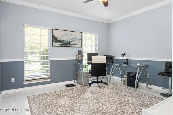 a workspace with a window