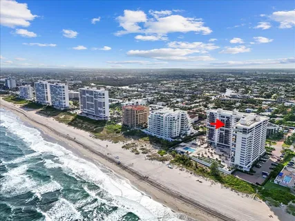 a view of city with ocean