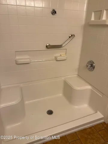 a close up of a bathtub