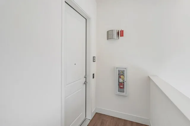 a close up view of a closet