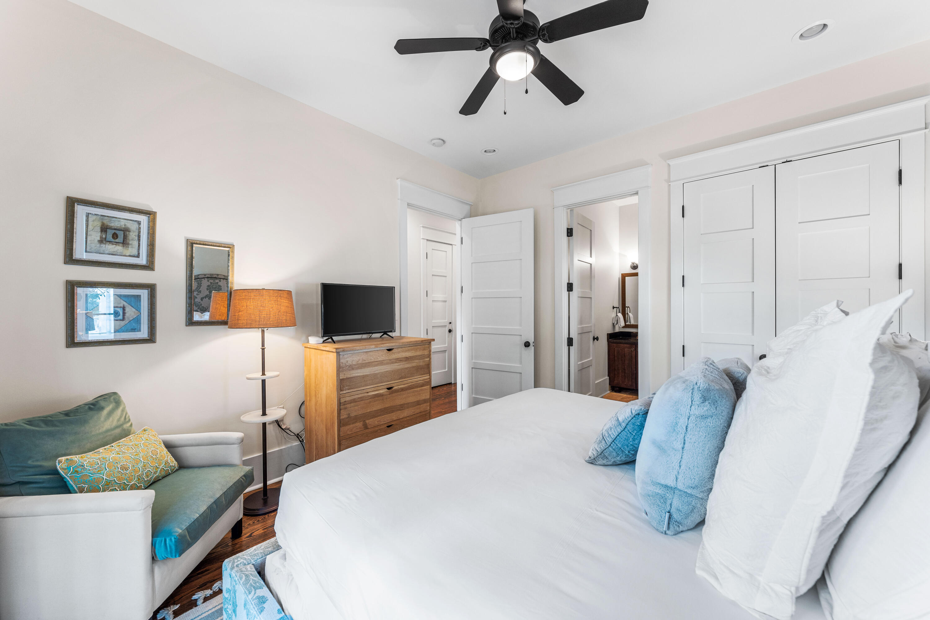 406 Red Cedar Way Santa Rosa Beach, FL 32459 - Photo 44 of 60 a bedroom with a bed and furniture