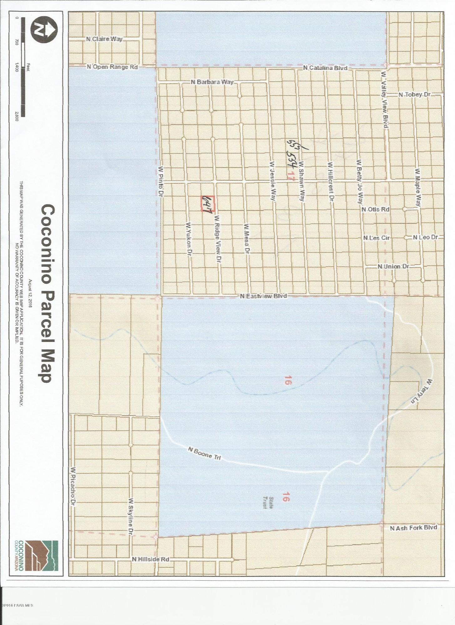 3402 West Ridgeview Drive Williams, AZ 86046 - Photo 2 of 2 Zwissler Lot 647 KK Ariel, Map0002