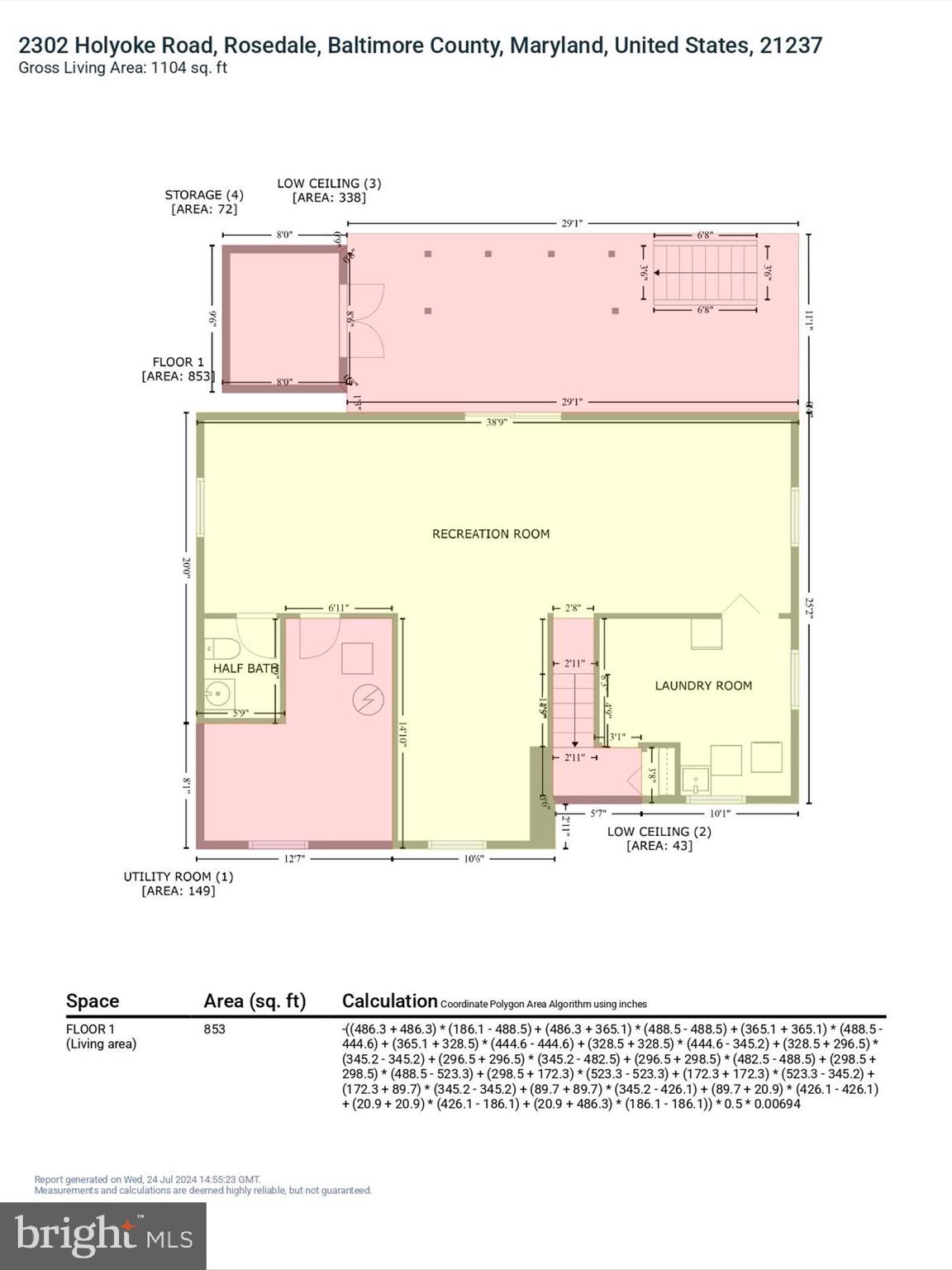 2302 Holyoke Road Rosedale, MD 21237 - Photo 51 of 52 Lower Level Floor Plan