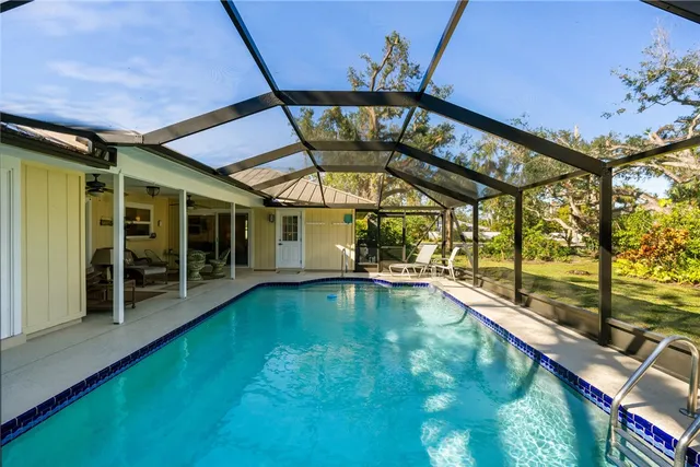 a view of an indoor swimming pool