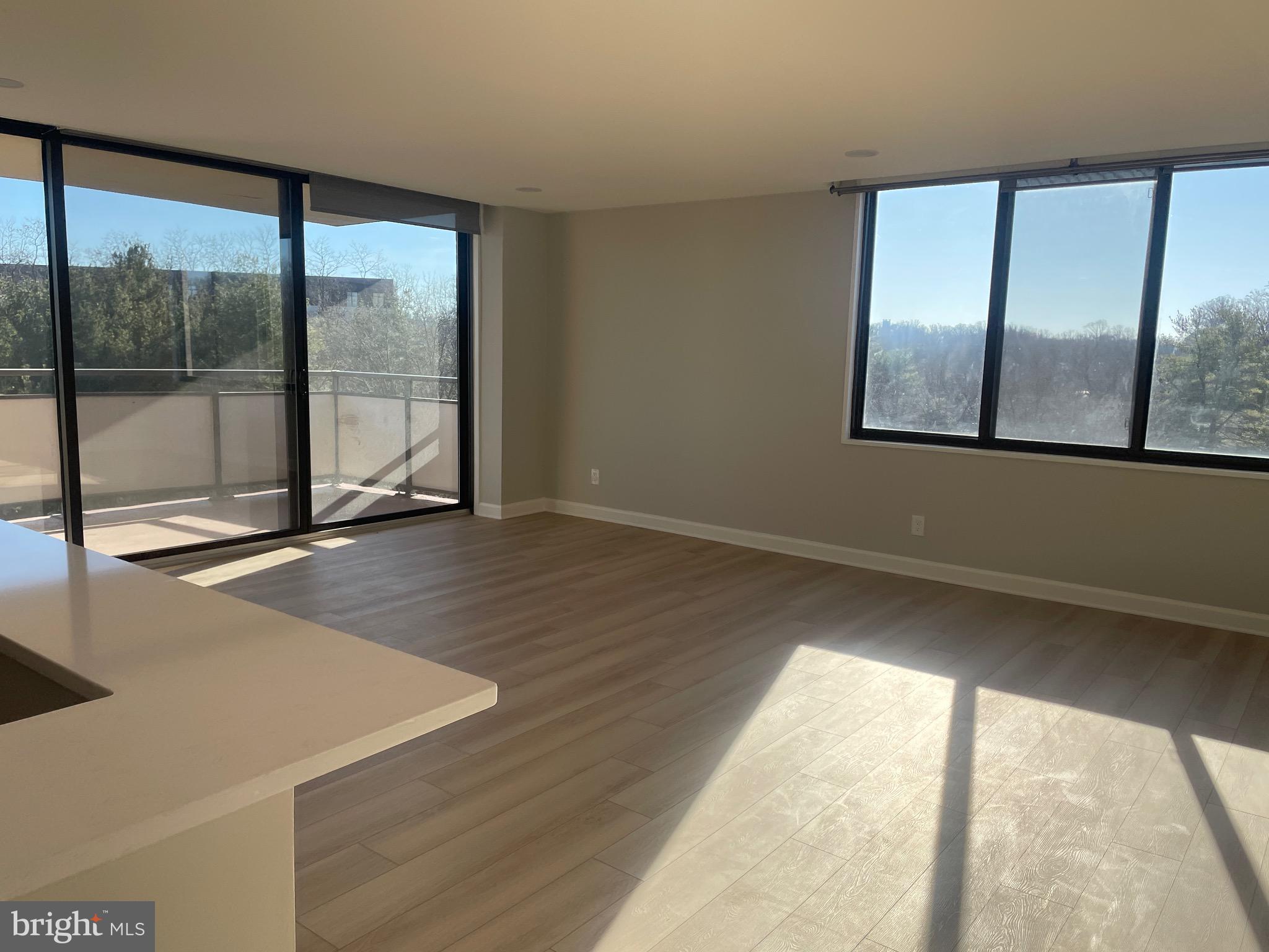 5225 Pooks Hill Road, Unit 828S Bethesda, MD 20814 - Photo 19 of 72 a view of an empty room with wooden floor and windows