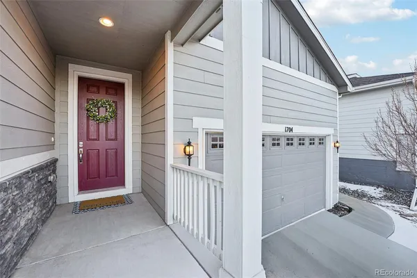 a view of front door of house