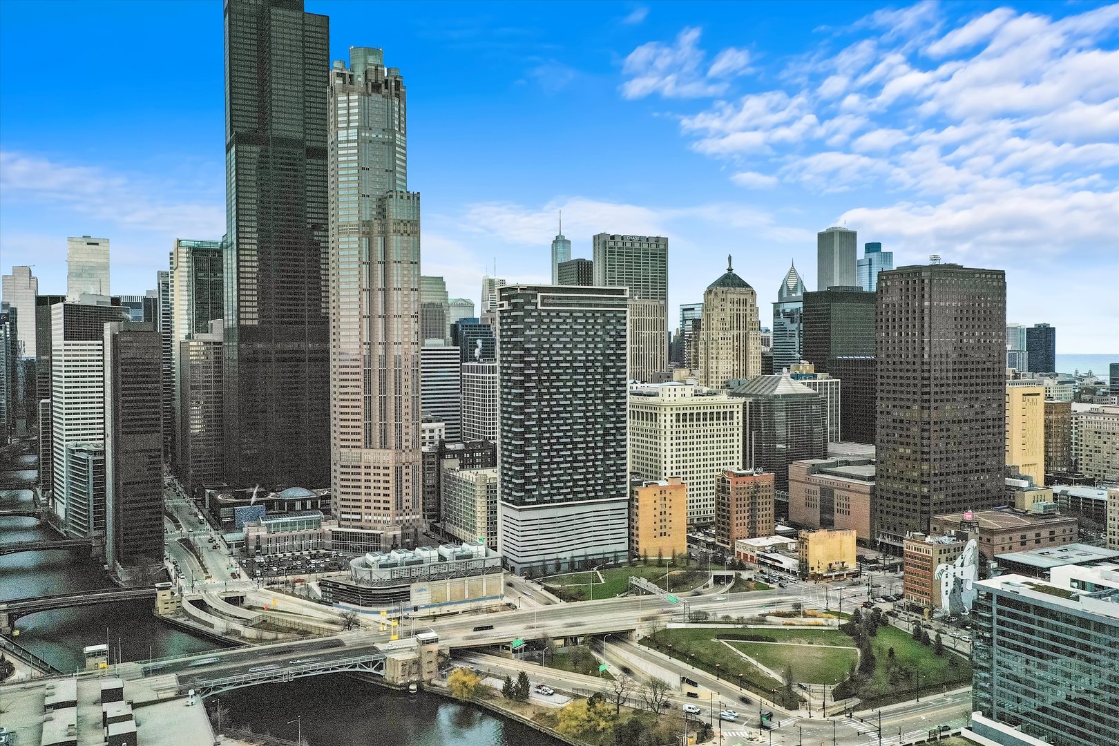 235 West Van Buren Street, Unit 3509 Chicago, IL 60607 - Photo 16 of 19 a view of city with tall buildings