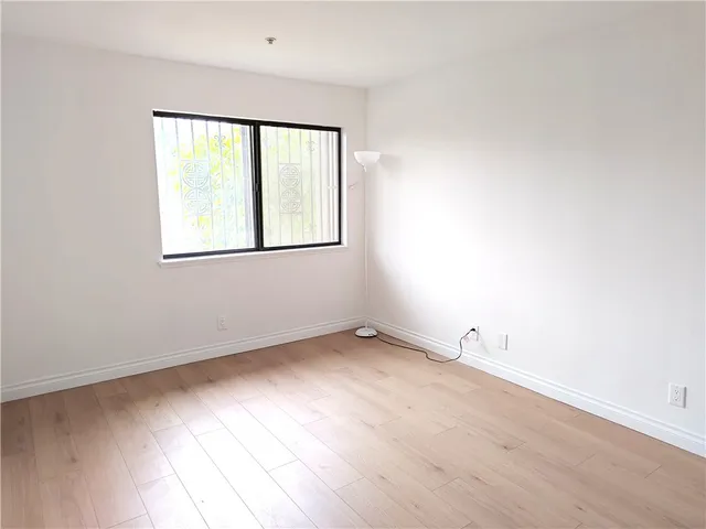 an empty room with a window