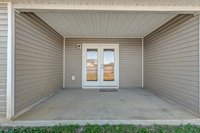 a house view with a lake view