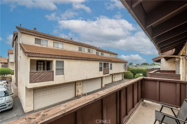 a view of a house with a balcony