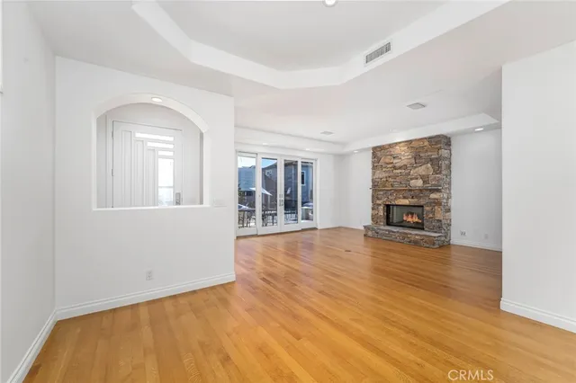 wooden floor and windows in a room
