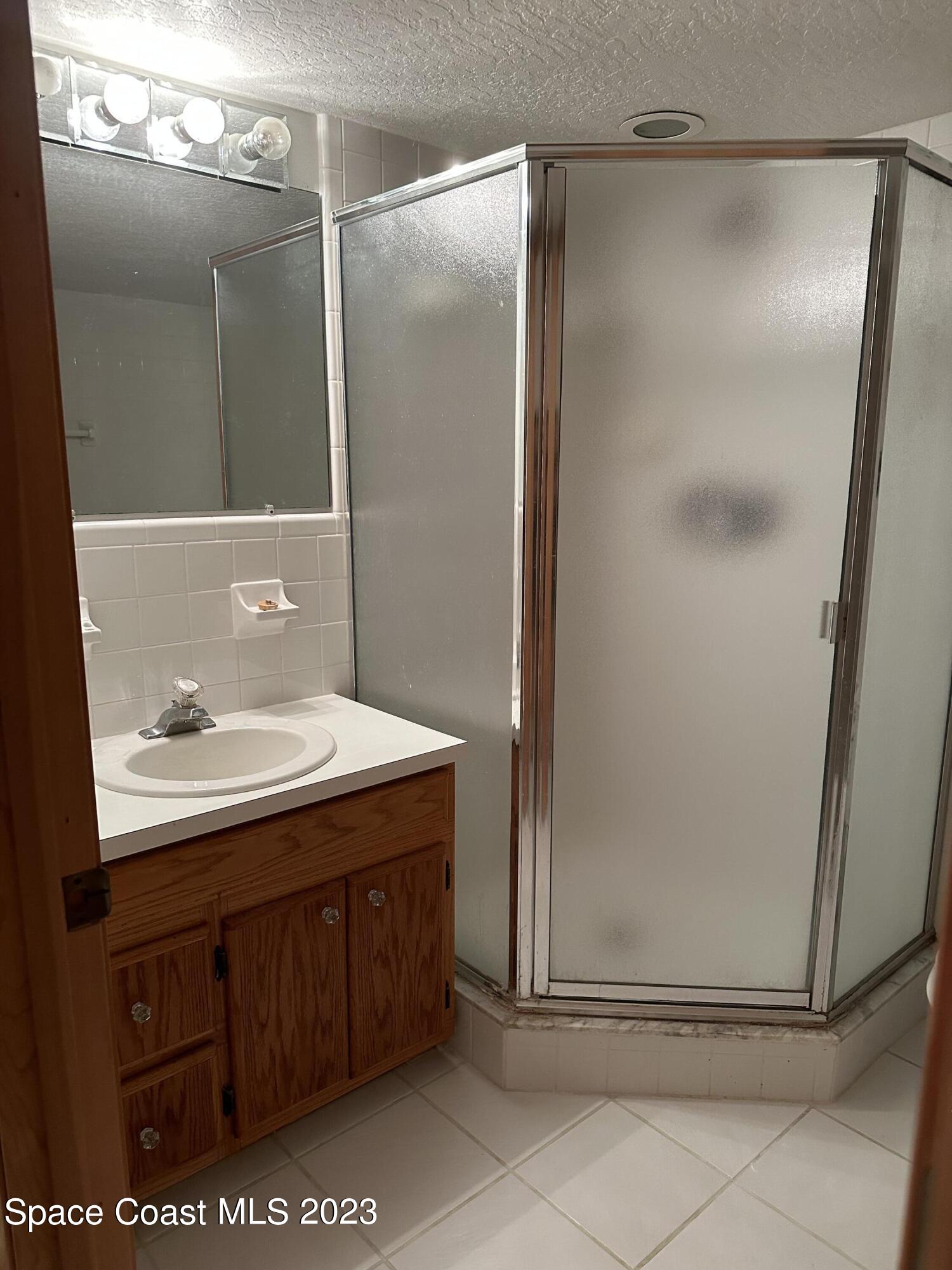 3995 Toby Avenue Malabar, FL 32950 - Photo 22 of 43 a bathroom with a sink a mirror and a shower