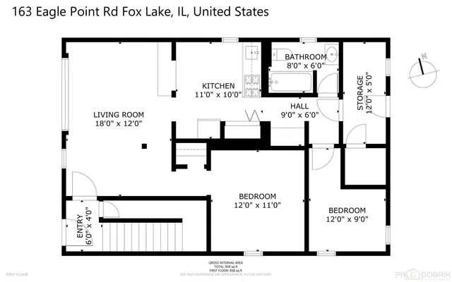 $1,495 | 163 Eagle Point Road, Unit 1, Fox Lake, IL 60020