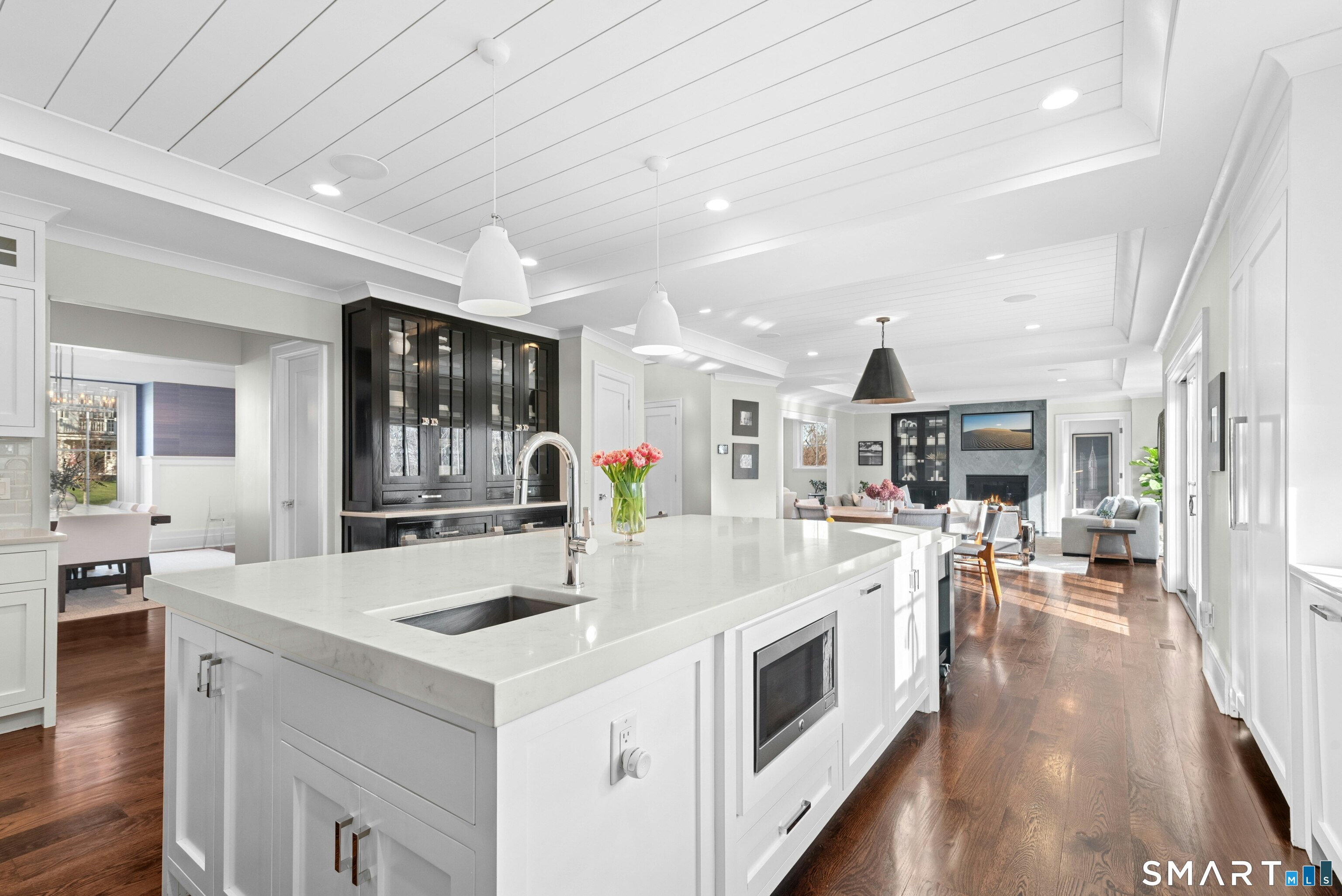 42 Hillcrest Road New Canaan, CT 06840 - Photo 13 of 38 a view of living room with granite countertop furniture and a fireplace