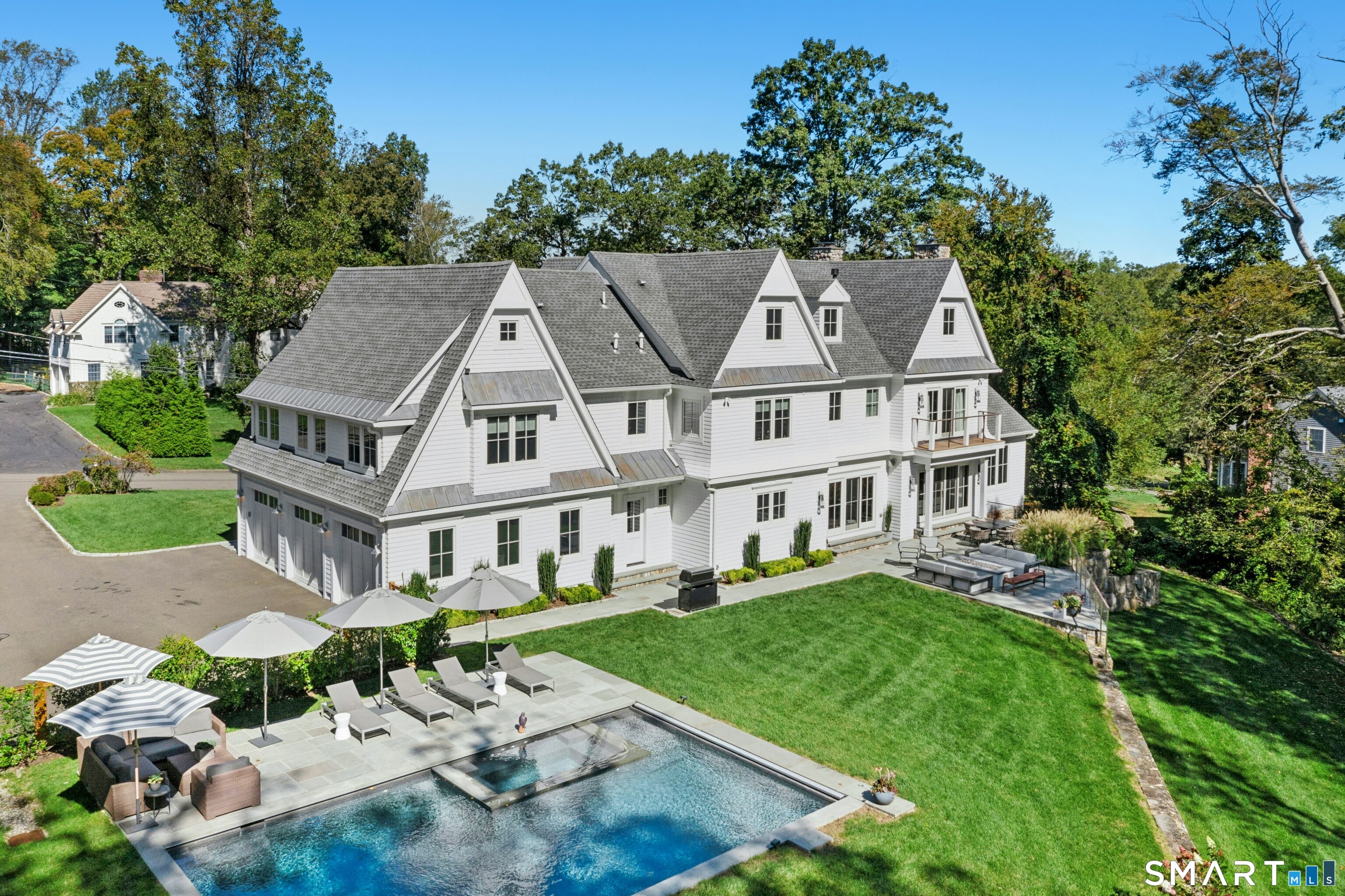 42 Hillcrest Road New Canaan, CT 06840 - Photo 37 of 38 an aerial view of a house