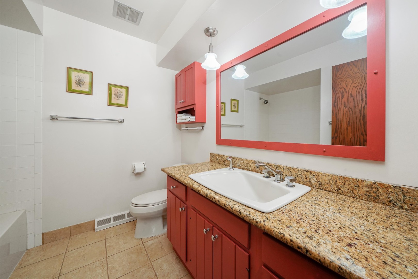 24350 Laura Lane Crete, IL 60417 - Photo 14 of 16 a bathroom with a granite countertop sink and a mirror