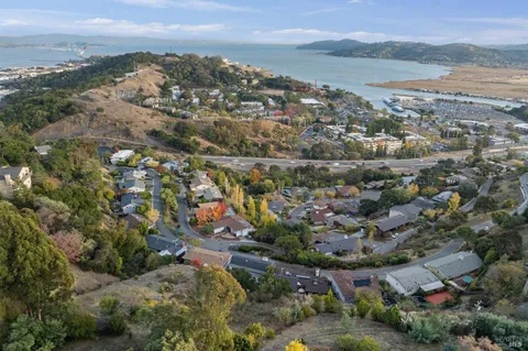 an aerial view of multiple house
