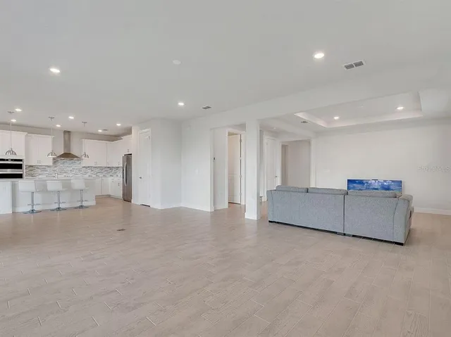 a view of kitchen and kitchen island