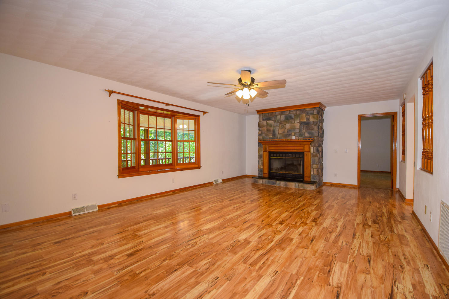 16415 Paint Bank Road Paint Bank, VA 24131 - Photo 6 of 36 a view of an empty room with a window and fireplace