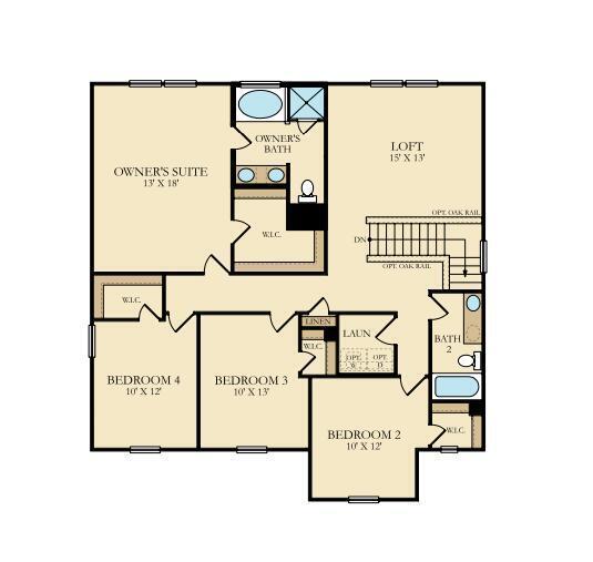 86 Red Blf Street Summerville, SC 29483 - Photo 47 of 48 86 Red Bluff Layout Second Floor