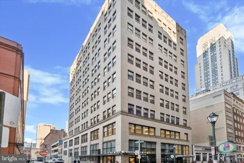 a front view of a building