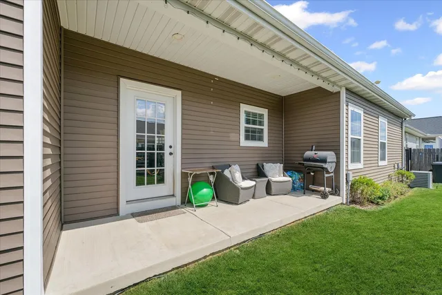 a view of a house with patio