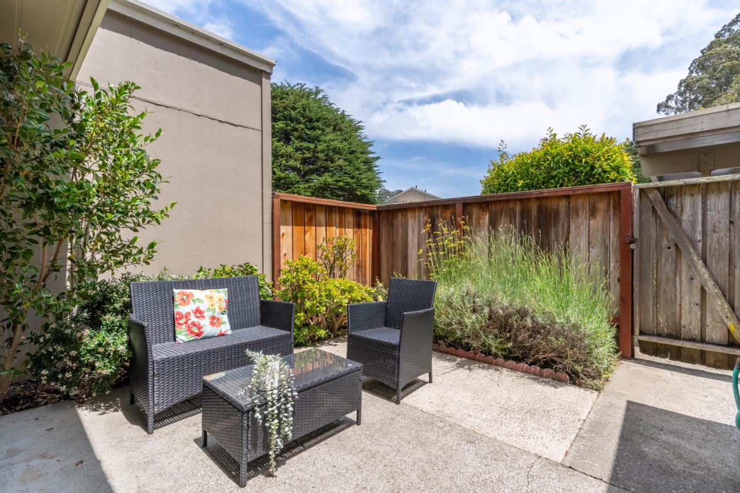 1263 Rosita Road Pacifica, CA 94044 - Photo 18 of 37 a garden view with a seating space