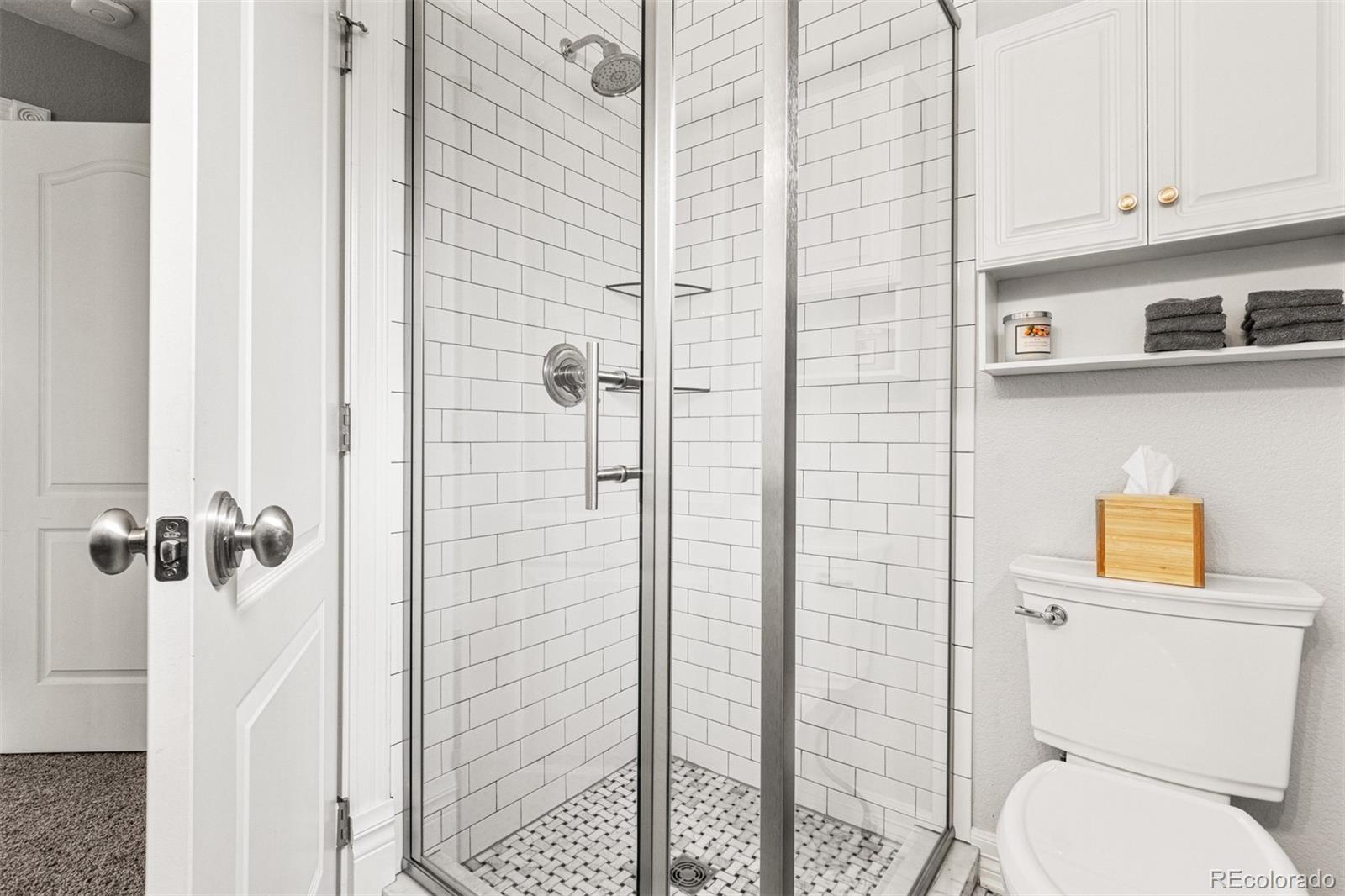 2323 Decatur Street Denver, CO 80211 - Photo 26 of 40 a bathroom with a toilet and a shower