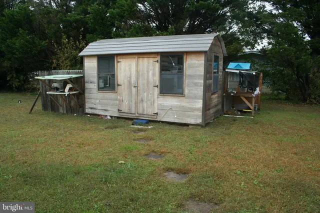 a view of wooden door