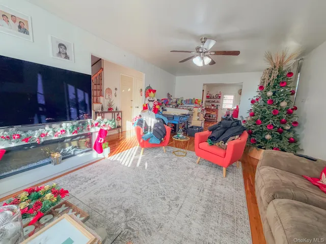 a living room with furniture and toys
