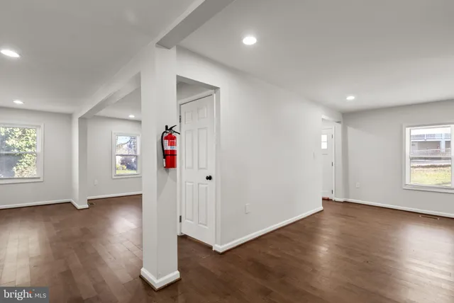 a view of livingroom with hardwood floor and window
