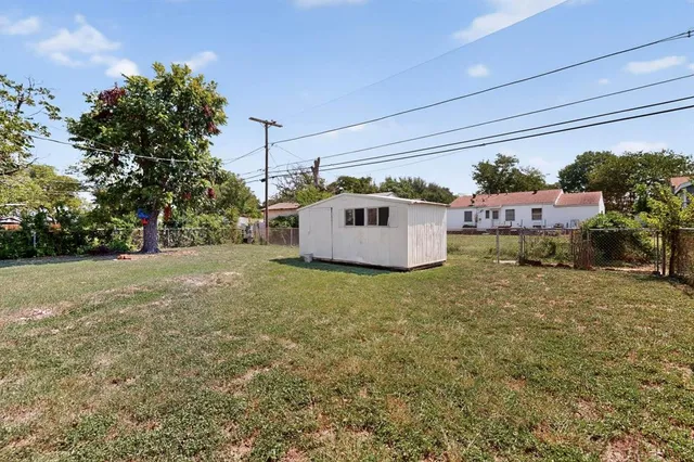 a backyard of a house