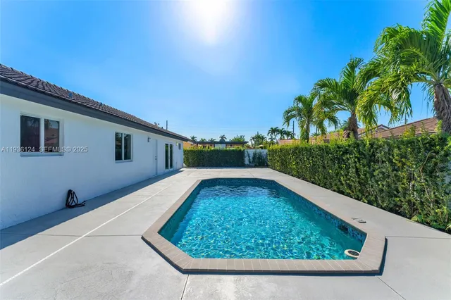 a house view with a garden space